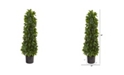 Nearly Natural 3' Sweet Bay Cone Topiary Artificial Tree